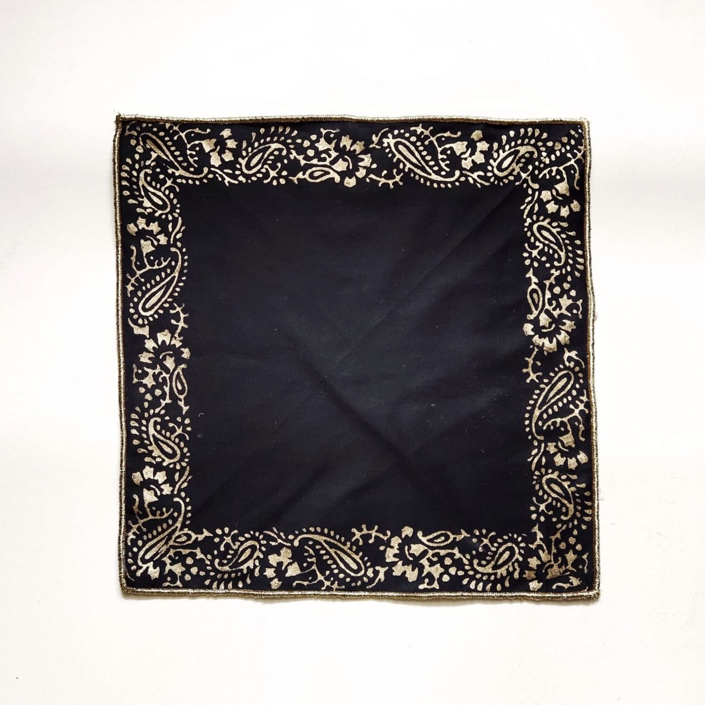 Black Block printed pocket square.