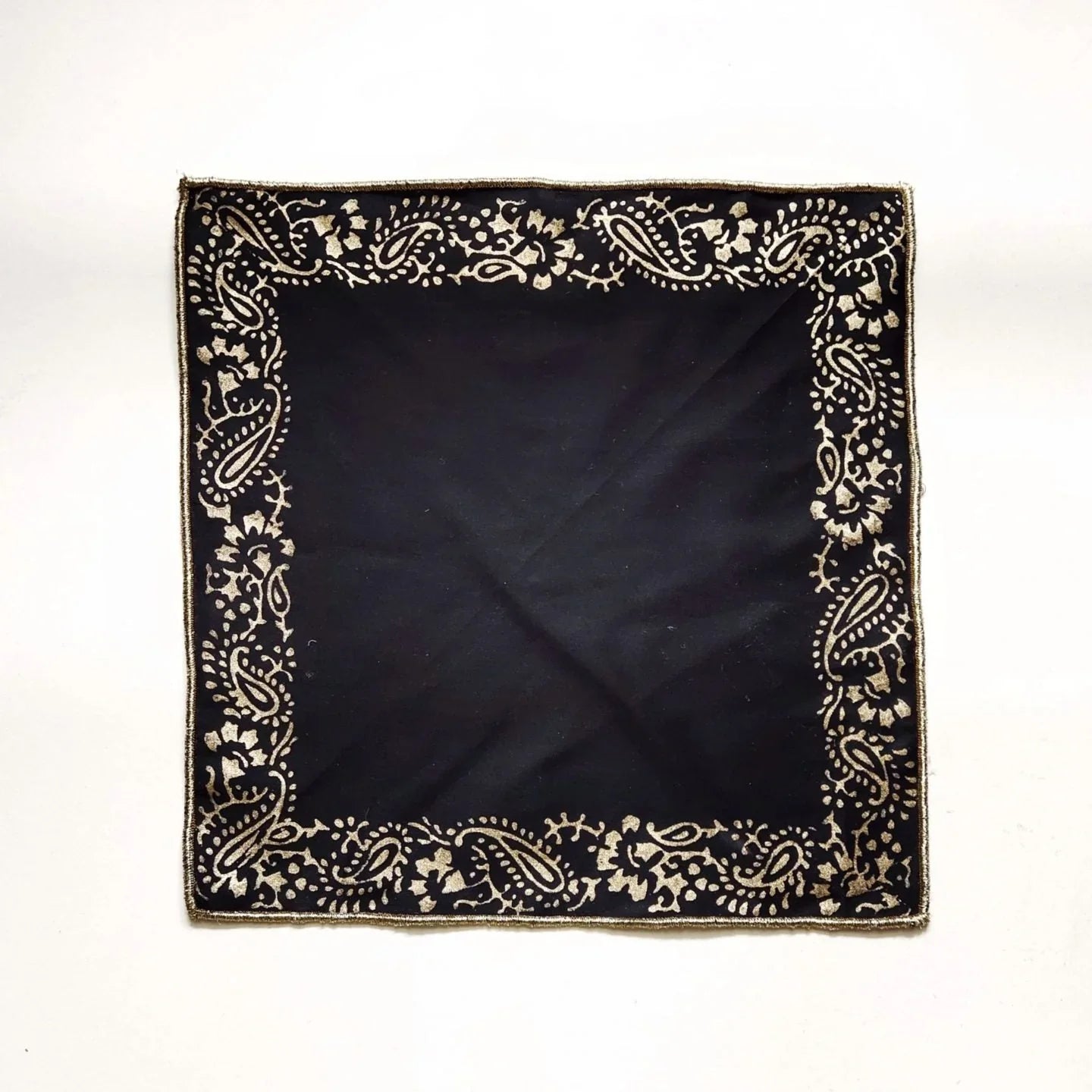 Black Block printed pocket square. - Snug