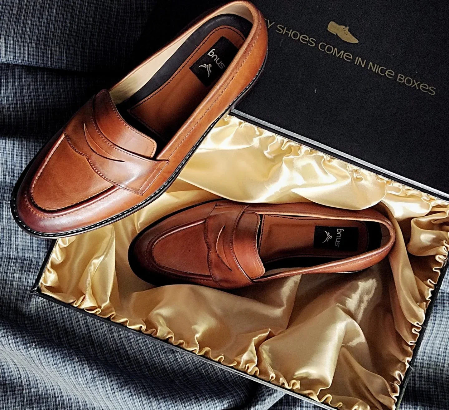 Brown Shaded Penny Loafers - Snug