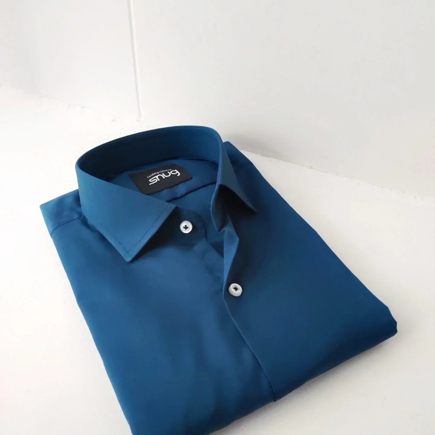 Teal Blue Formal Shirt - Snug