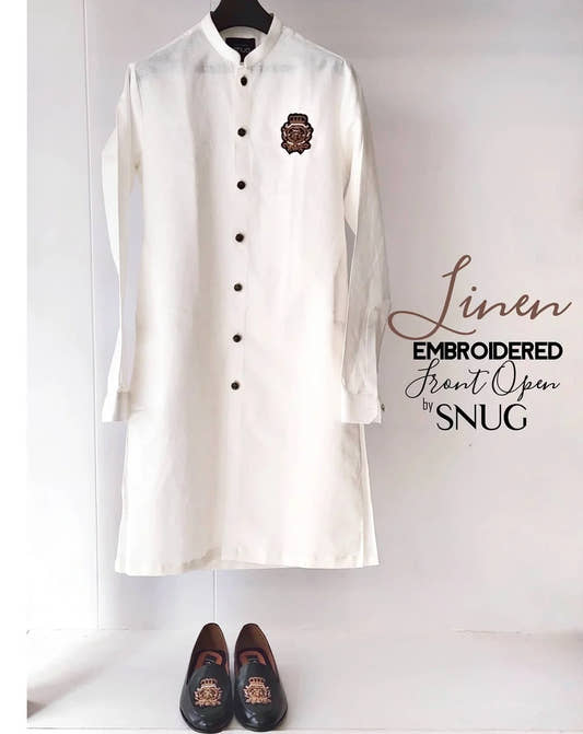 Hand Embroided Front-Open Kurta And Trouser - Snug