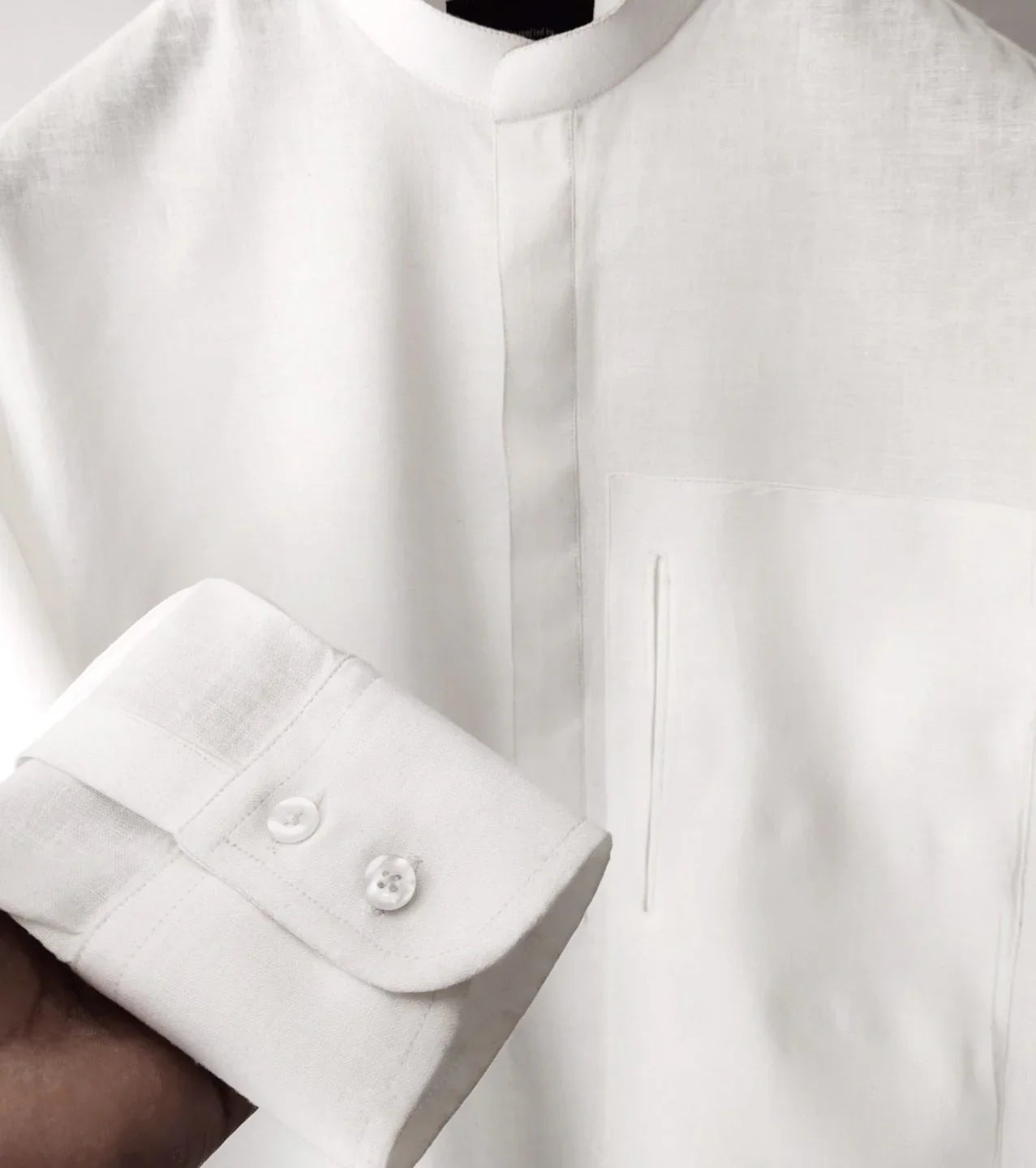 Linen Rib Patch Kurta and Trouser - Snug