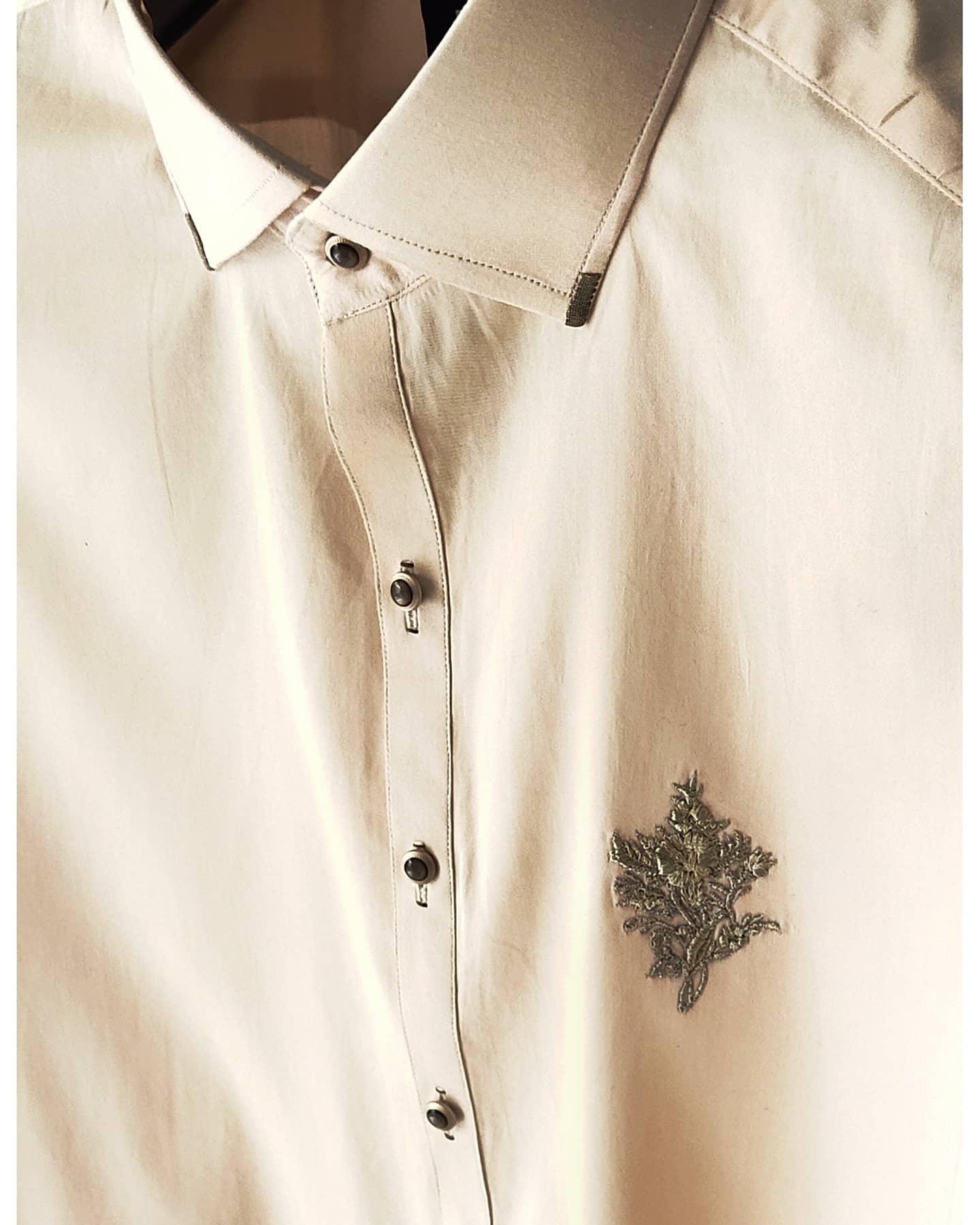 Golden Egyptian Qamiz Shalwar With Orange Embroided Blazer - Snug