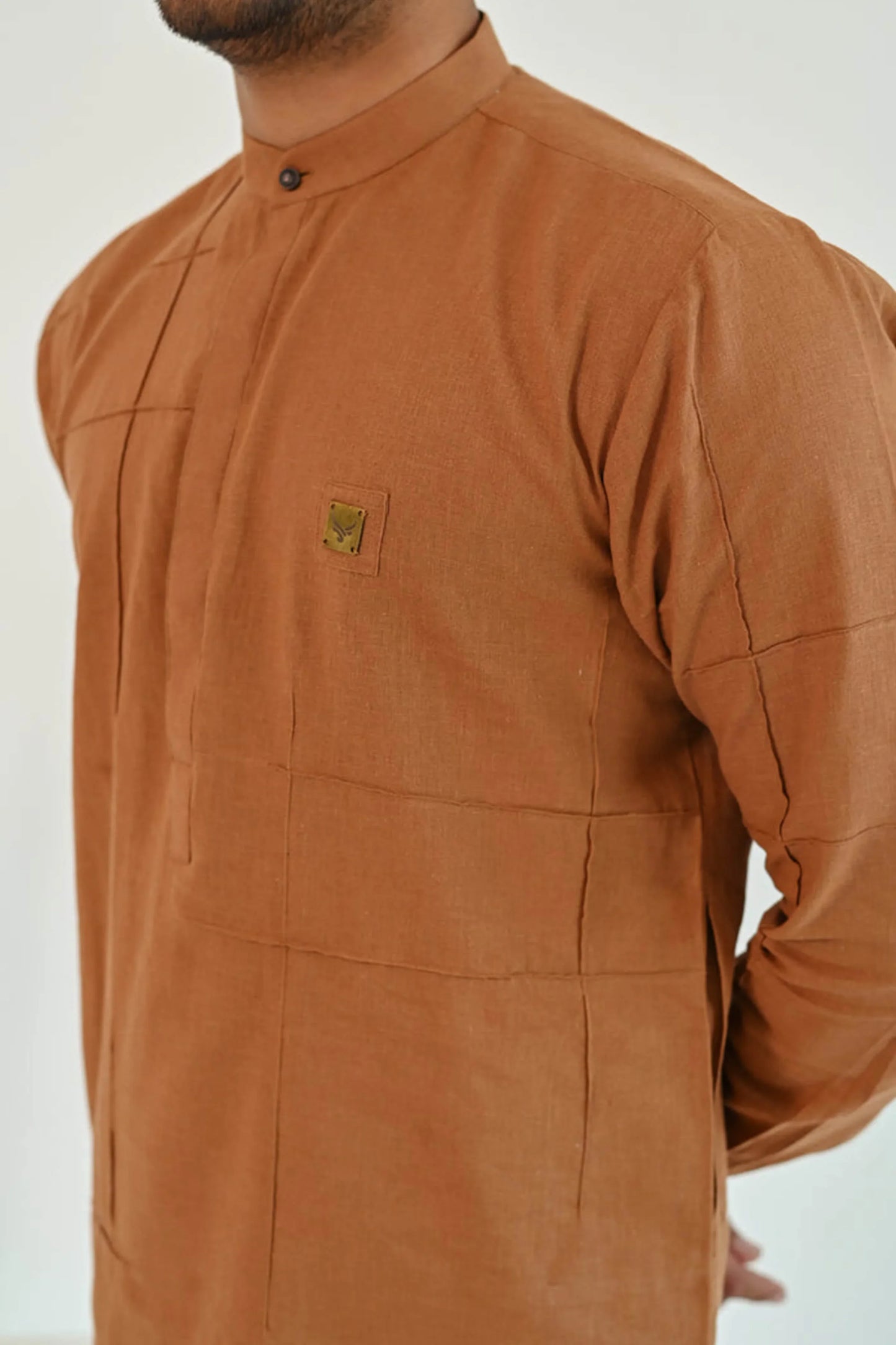 Light Rust Kurta Trouser - Snug