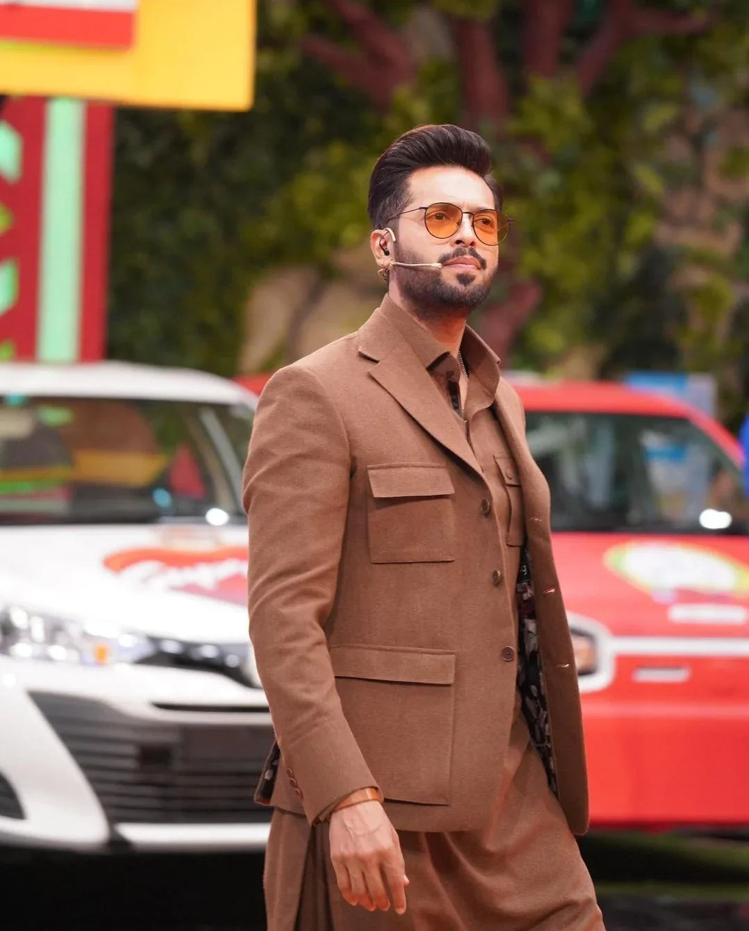 Karandi Finished Kurta Shalwar with Classic Pattern Blazer. - Snug