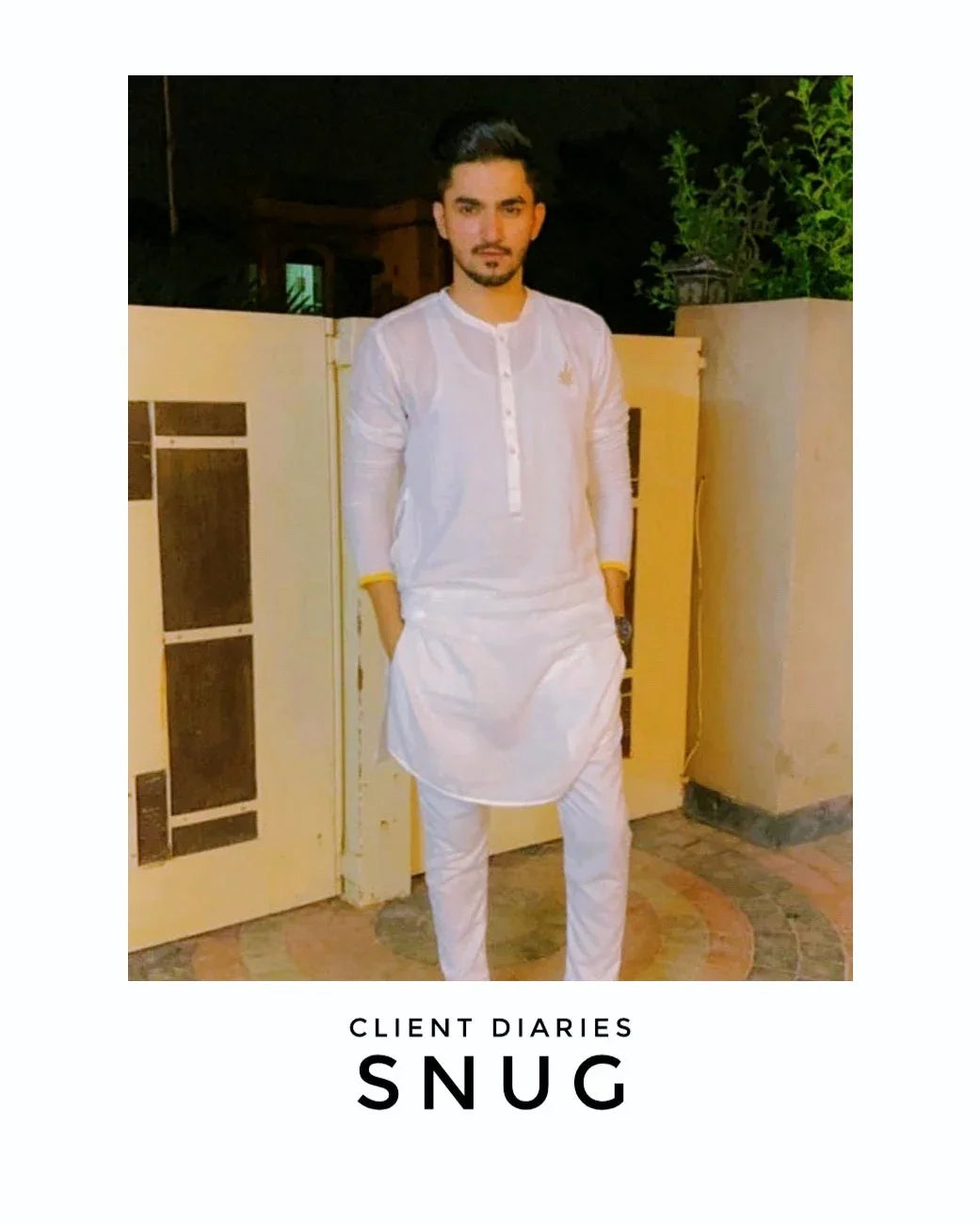 Yellow Selvedge Kurta Trouser - Snug