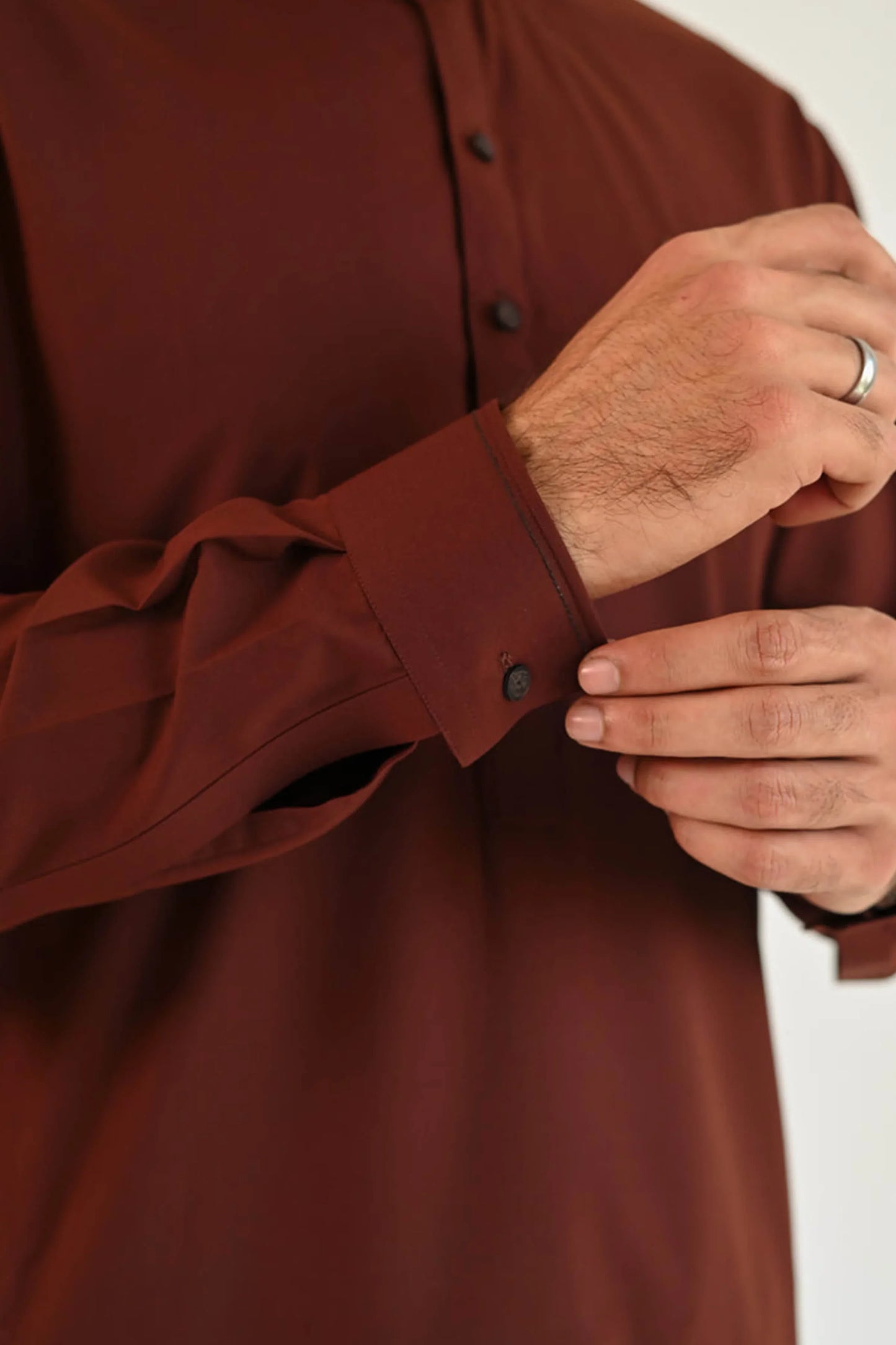 Tobacco Brown Kurta Shalwar - Snug