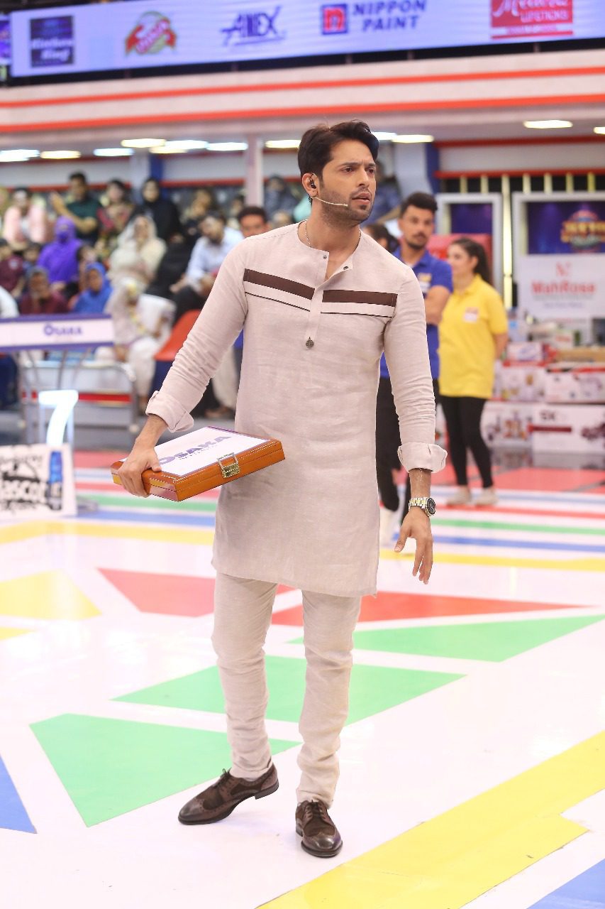 Beige Linen Kurta Trouser with Coin