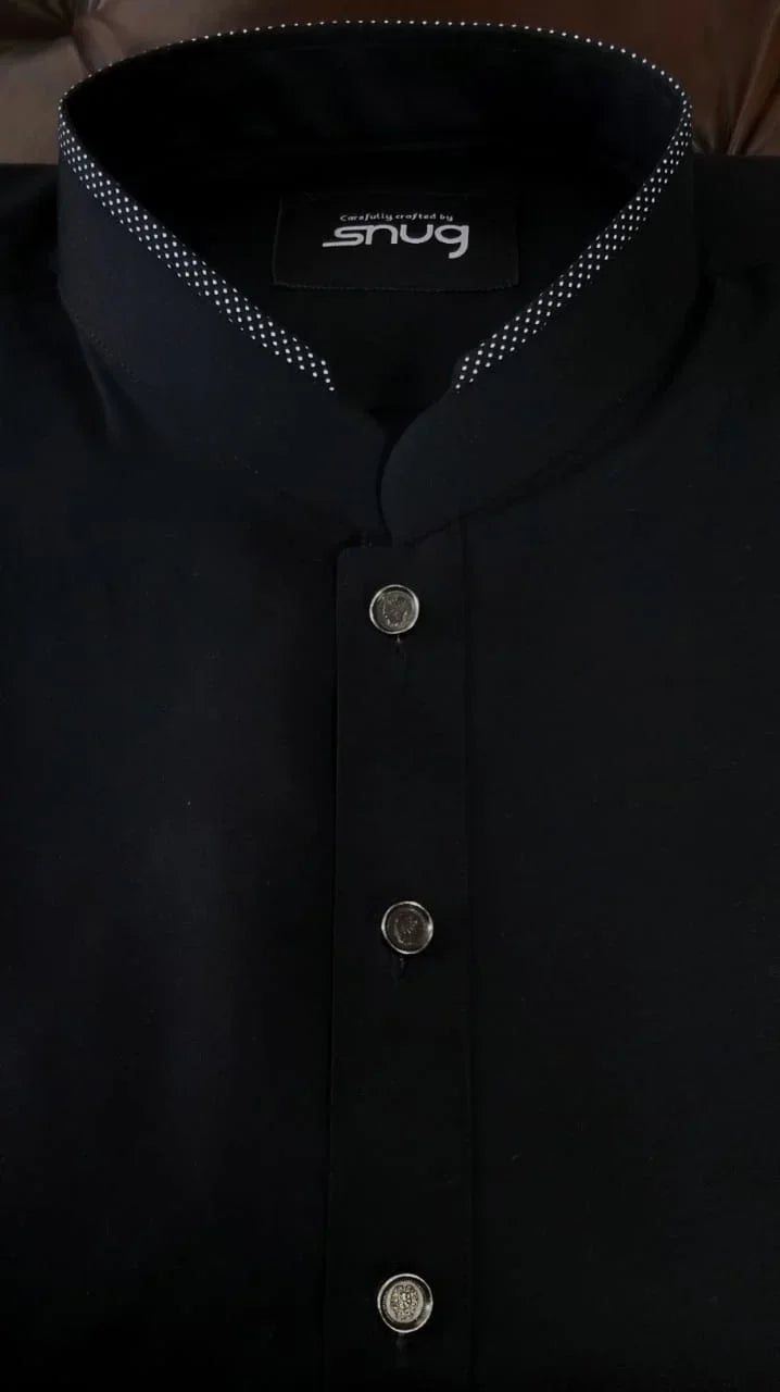 Jet black Kurta Trouser / Shalwar - Snug