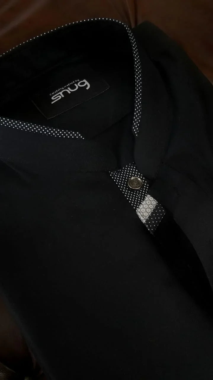Jet black Kurta Trouser / Shalwar - Snug