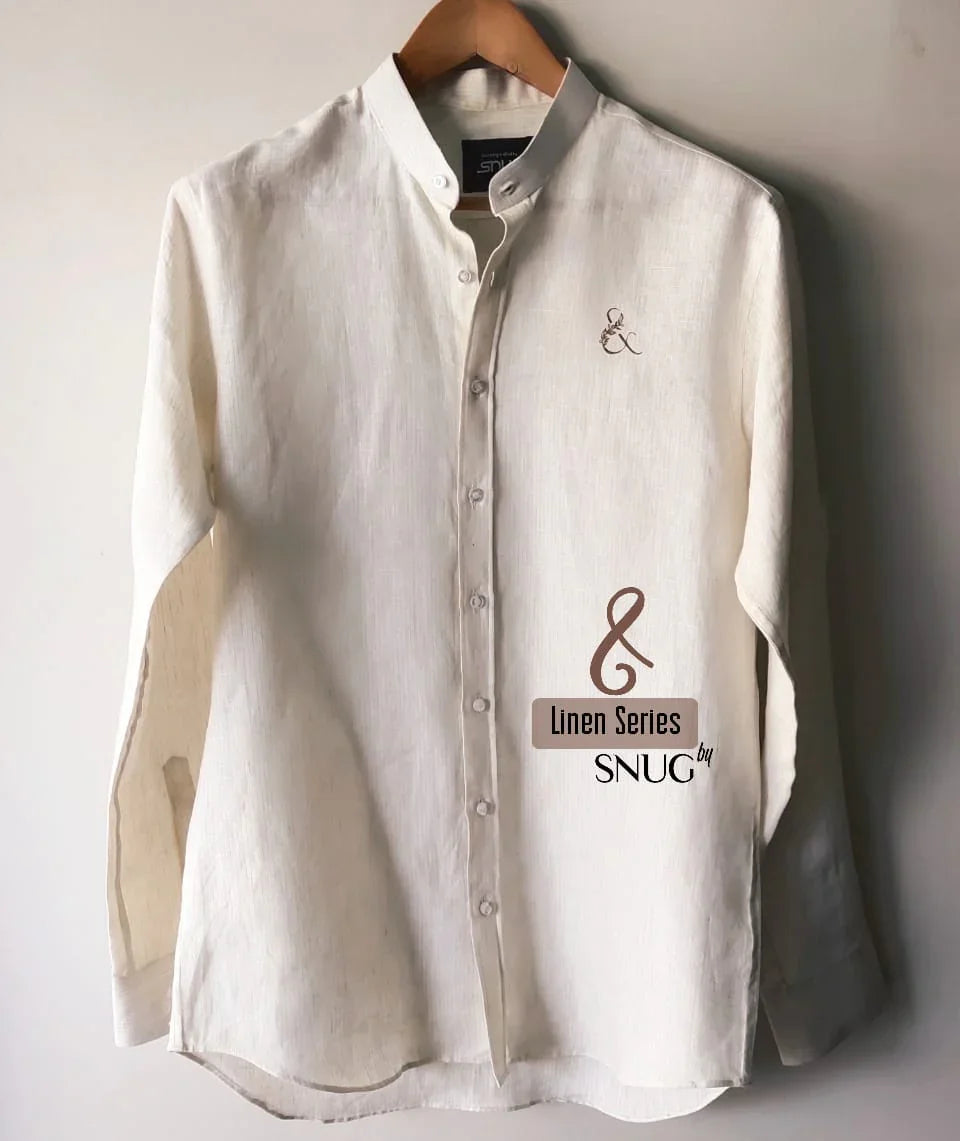 & Series Beige Linen Shirt - Snug