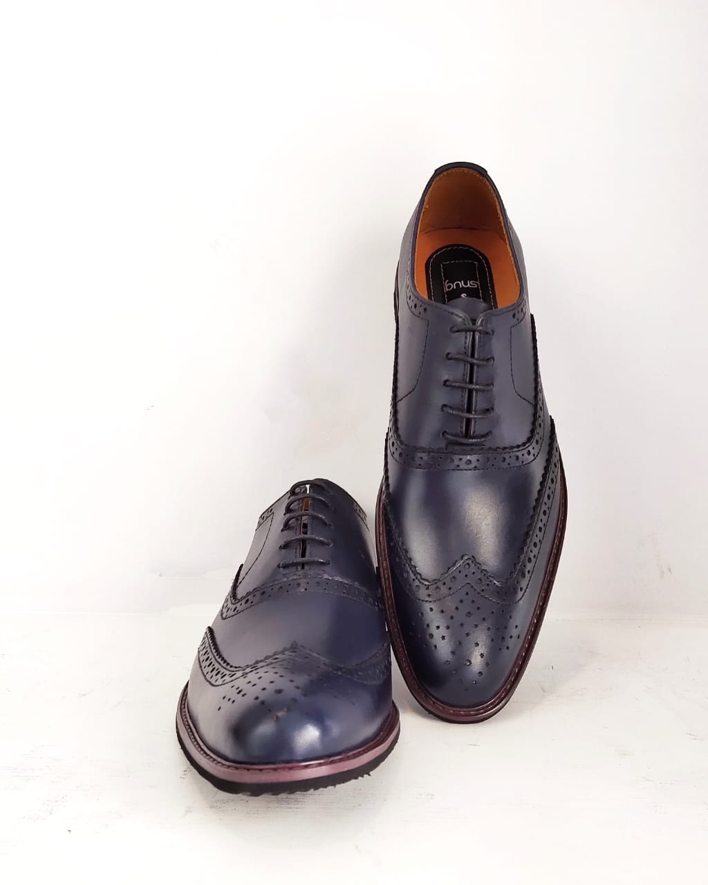 Blue Wing Tip With Vibram Dutch Sole By Snug