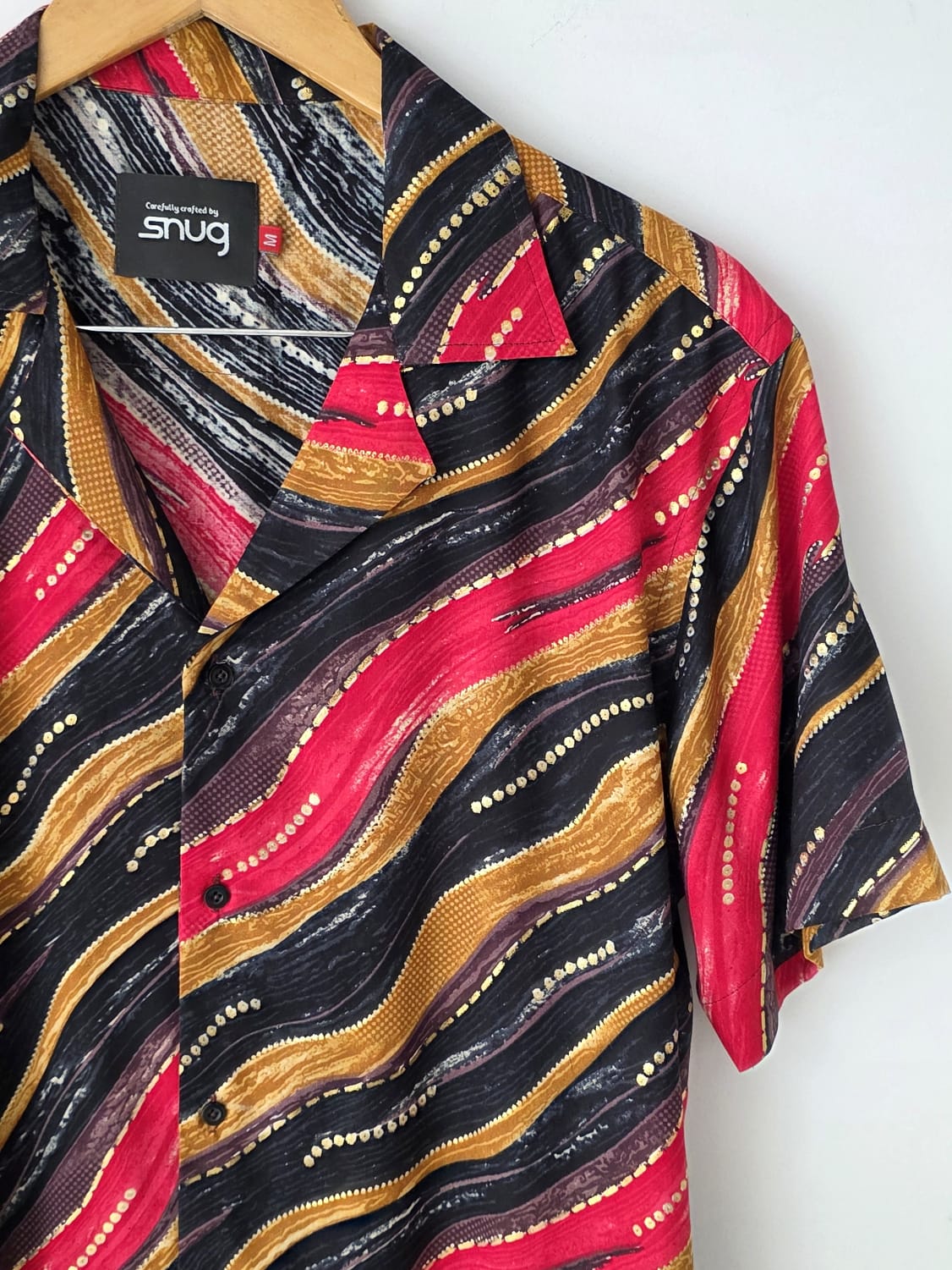 Wave Print Gauze Shirt