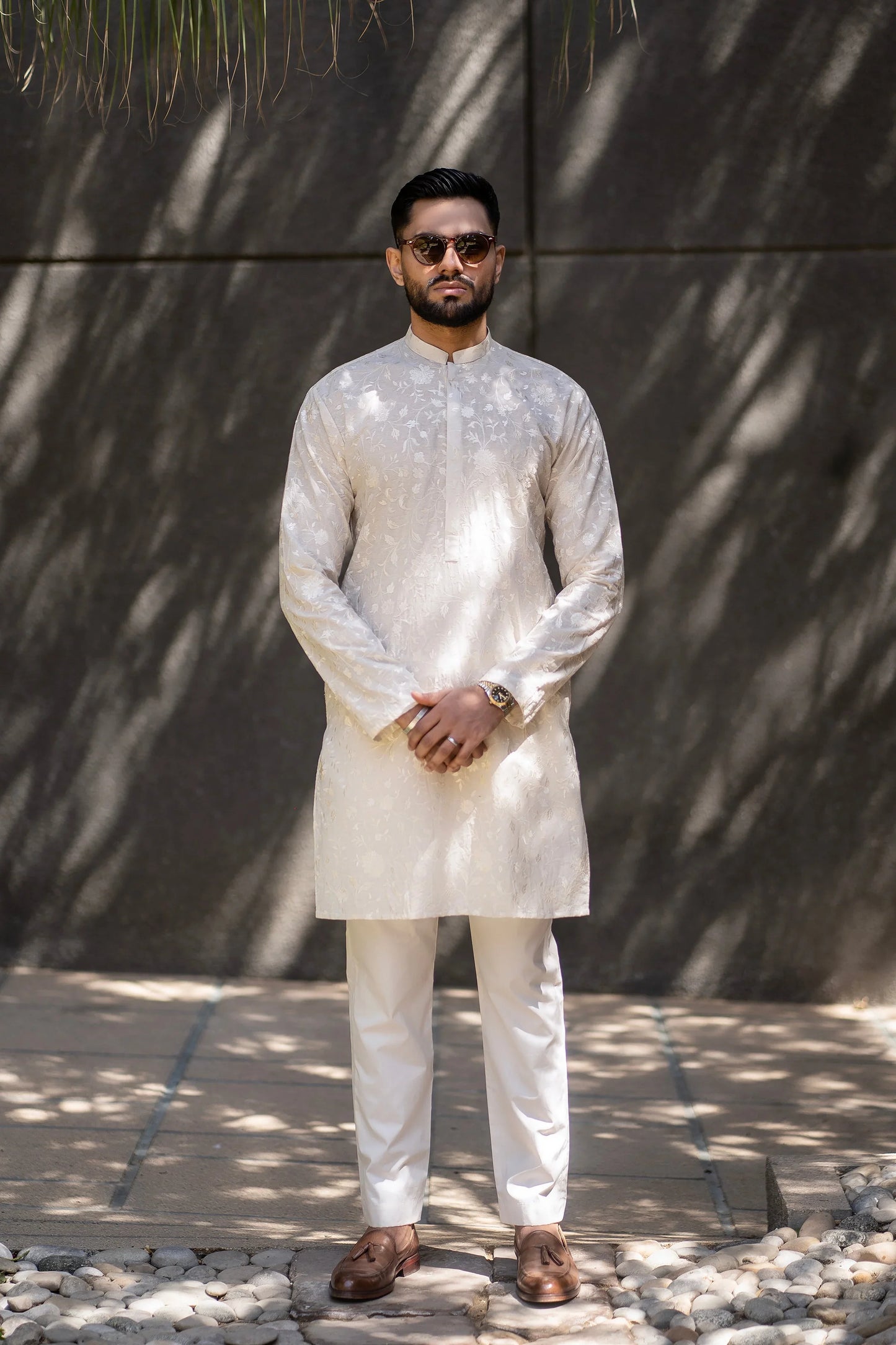 Floral Luxe: Embroidered Kurta Trouser by Snug. - Snug