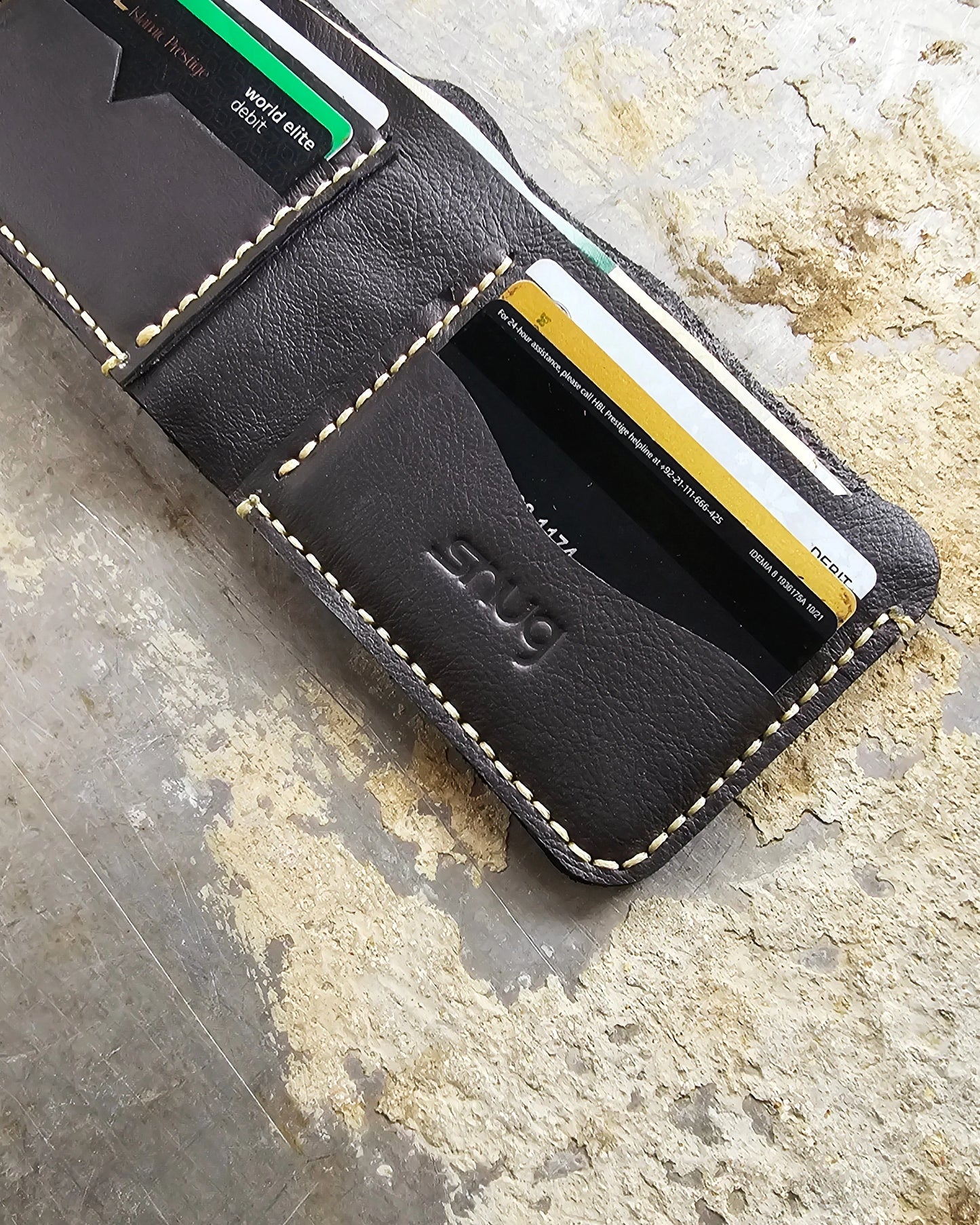Hand-Stitched Cow Leather Wallet - Snug