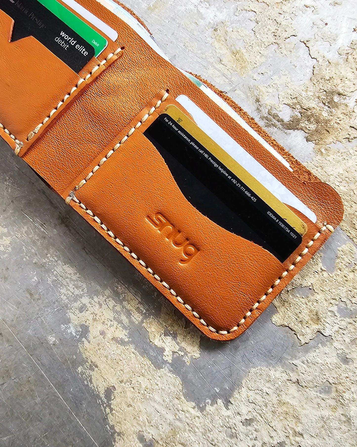 Hand-Stitched Cow Leather Wallet - Snug