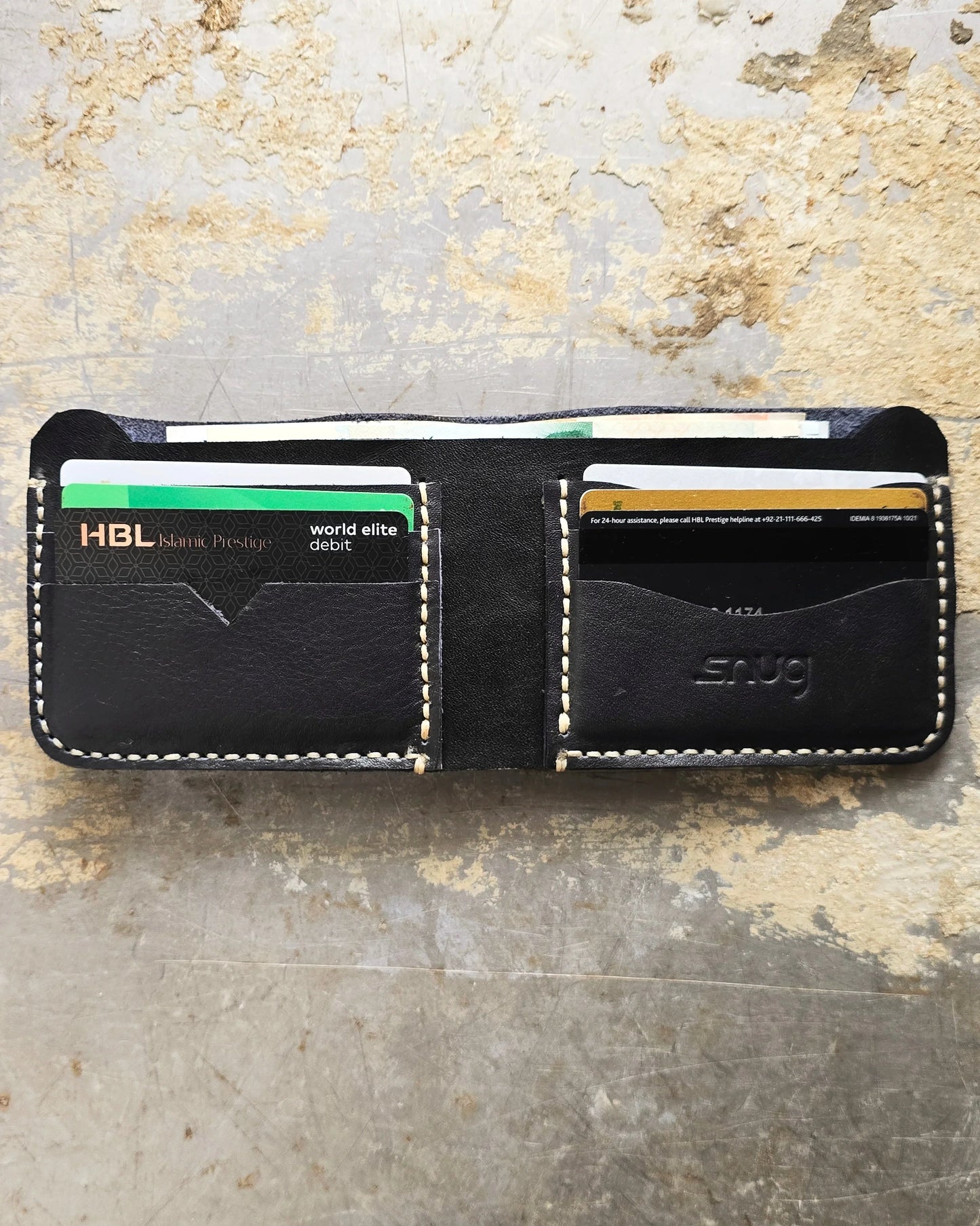 Hand-Stitched Cow Leather Wallet - Snug