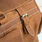 Leather duffel bag.