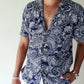 Azure Bloom Gauzy Shirt - Snug