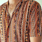 Rust Whisper Striped Gauzy Shirt by Snug.