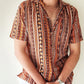 Rust Whisper Striped Gauzy Shirt by Snug.