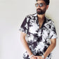 Misty Monochrome Abstract Gauzy Shirt. - Snug