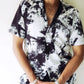 Misty Monochrome Abstract Gauzy Shirt. - Snug
