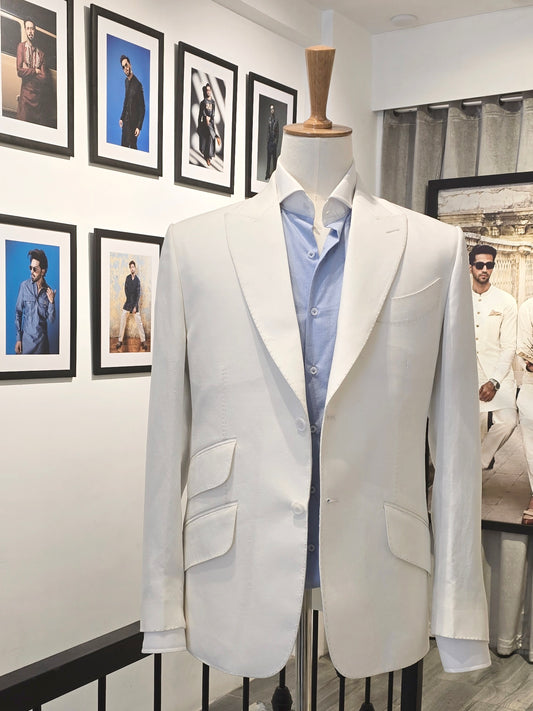 White Linen Blazer by Snug