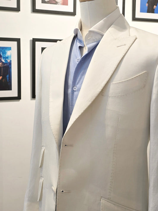 White Linen Blazer by Snug