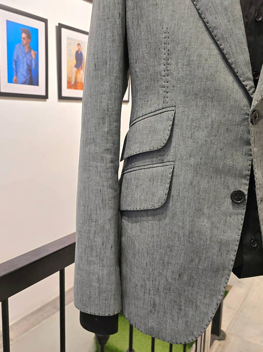 Earth Green Linen Blazer by Snug. - Snug