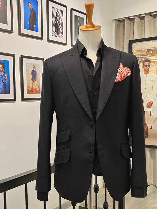 Black Linen Blazer by Snug