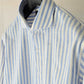 Sky Blue Striped Linen Shirt.