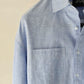 Sky Blue Drop Shoulder Linen Shirt