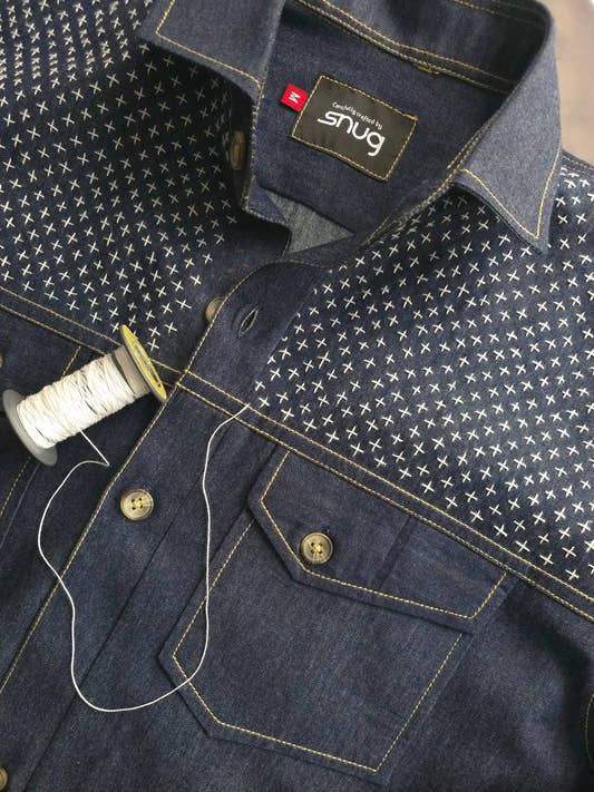 Hand Stitched Denim Shirt