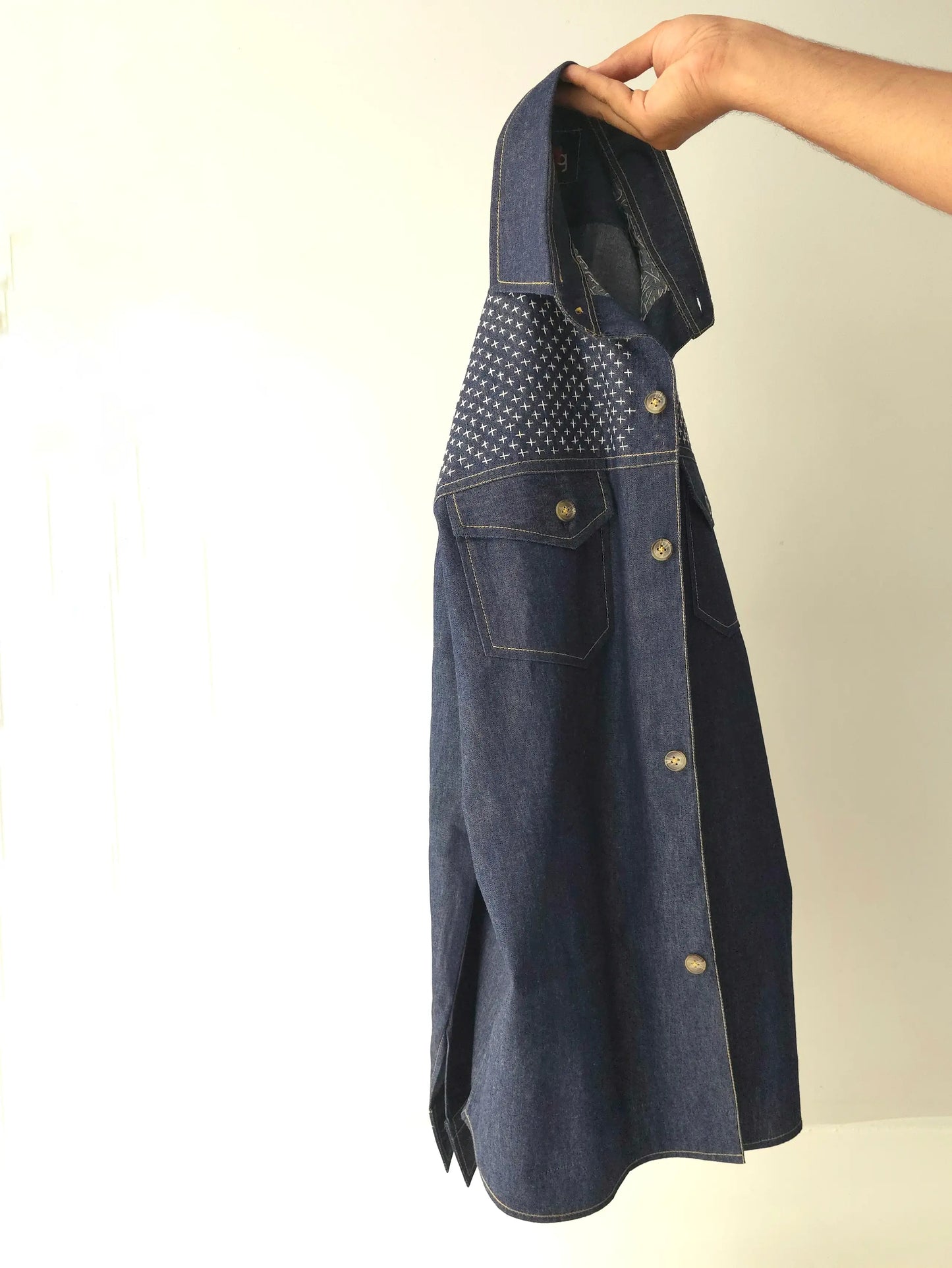 Hand Stitched Denim Shirt