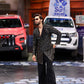 Sequins embroidered front open kurta trouser for men with dropped lapel, Fahad Mustafa x Snug design