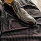 Black Calf Leather Shoe With Red Sole - Snug