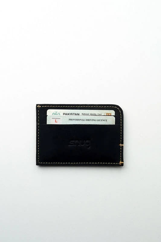 Black Matte Finish Nubuck Cardholder By Snug - Snug