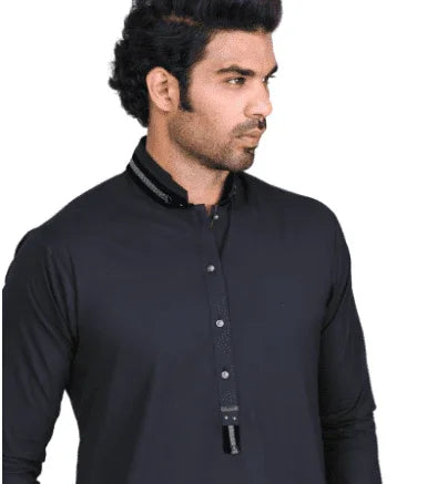 Black Kameez Shalwar - Snug