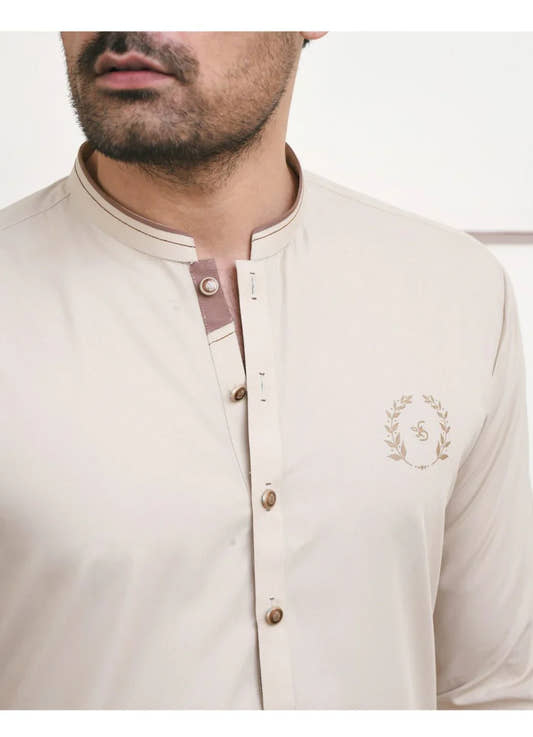 Beige Wash & Wear with Waistcoat - Snug