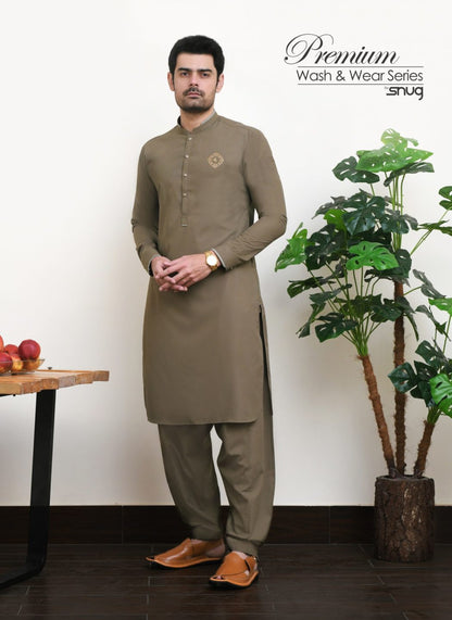 Army Green Wash & Wear with Waistcoat