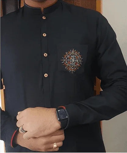 Embroidered Pocket Kurta and trouser made by Snug - Snug