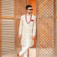 White Hand Embroidered Groom's Sherwani - Snug