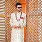 White Hand Embroidered Groom's Sherwani - Snug