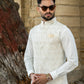 Chandi Warq - White Embroidered Waistcoat by Snug.