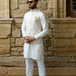 Chandi Warq - White Embroidered Waistcoat by Snug.