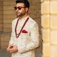 White Hand Embroidered Groom's Sherwani - Snug