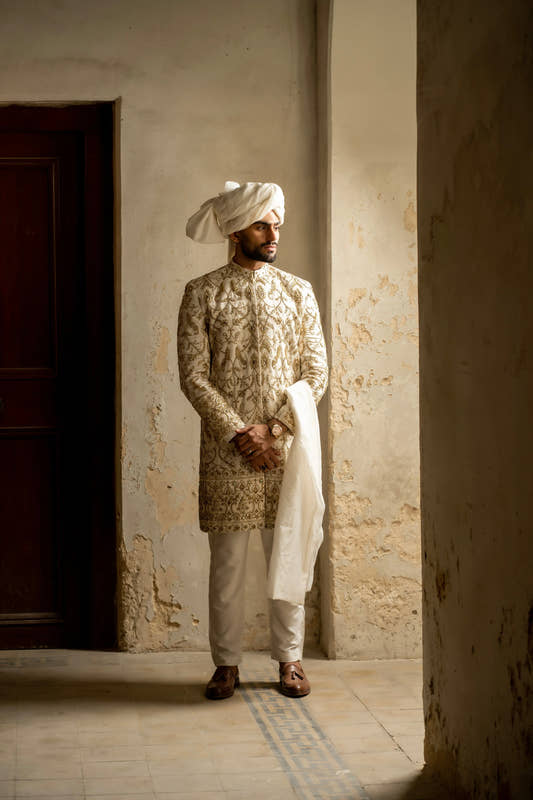 Exquisite Elegance: Handcrafted Sherwani by Snug - Snug