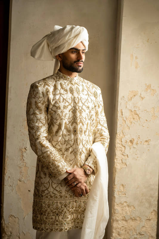Exquisite Elegance: Handcrafted Sherwani by Snug - Snug