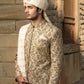 Imperial Splendor: Snug's Golden Hand Embroidered Sherwani Masterpiece - Snug
